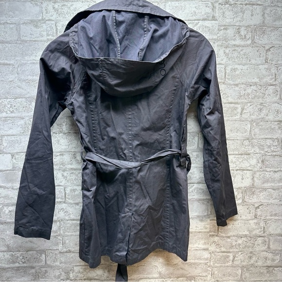 LOLE water repellent jacket women’s size XS gray hooded belted - Picture 5 of 8